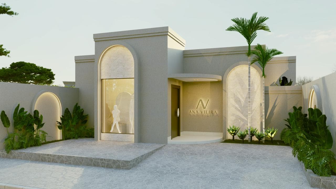 Detalhe arquitetônico de textura natural em projeto residencial